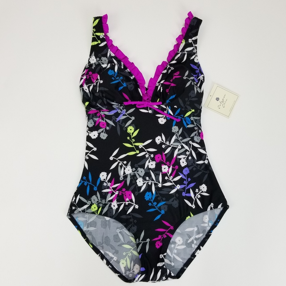 Calypso Cove One Piece Floral Bathingsuit Size 10